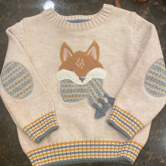 Rorie Whelan Cream Sweater With Fox 